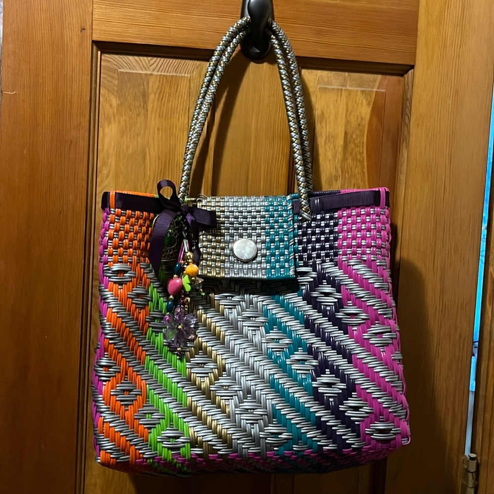 Artisan Hand Made Mexican Tote Bag with Recycled Materials - Preowned